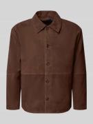 SELECTED HOMME Regular Fit Lederjacke mit Umlegekragen Modell 'RORY' i...