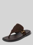 Marc O'Polo Pantolette aus echtem Rindsleder in Dunkelbraun, Größe 36