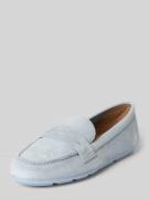 Tamaris Loafer aus echtem Veloursleder in Hellblau, Größe 36