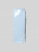 ROTATE Midirock mit Allover-Pailettenbesatz in Hellblau, Größe 34