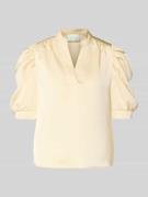 Neo Noir Blusenshirt mit Puffärmeln Modell 'Roella' in Pastellgelb, Gr...