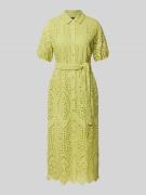 s.Oliver BLACK LABEL Midi-Hemdblusenkleid aus reiner Baumwolle in Hell...