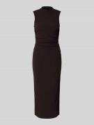 Marella Midikleid mit Stehkragen Modell 'MIRRA' in Mittelbraun, Größe ...