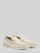 BOSS Slipper aus echtem Leder in Offwhite, Größe 40