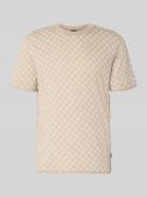 JOOP! Collection T-Shirt mit Logo-Muster und Rundhalsausschnitt in Off...