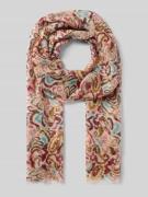 Fraas Schal mit Fransen-Abschlüssen in Rosa, Größe 1