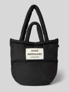 MADS NØRGAARD Handtasche mit Label-Detail und Steppnähten in Black, Gr...