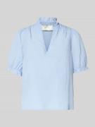 Neo Noir Blusenshirt aus Leinen-Baumwoll-Mix Modell 'Odesa' in Hellbla...