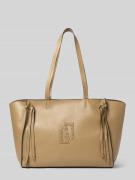 Liu Jo White Tote Bag mit Logo-Detail Modell 'Lapis' in Khaki, Größe 1