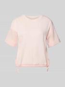 Marc Cain T-Shirt mit Rundhalsausschnitt und Tunnelzug in Rosa, Größe ...