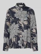 ETERNA Regular Fit Bluse aus Viskose im Allover-Look in Black, Größe 3...