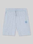 Hugo Blue Regular Fit Shorts aus Frottee in Hellblau, Größe L
