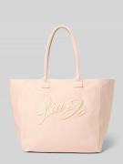 Liu Jo White Shopper mit Label-Stitching Modell 'PLENTIA' in Rosa, Grö...