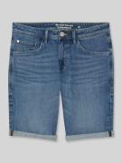 Tom Tailor Regular Fit Jeans Bermudas aus Baumwoll-Mix in Blau, Größe ...