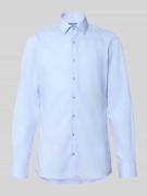 ETERNA Slim Fit Business Hemd aus Lyocell-Mix mit Kentkragen in Bleu, ...