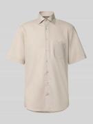 ETERNA Regular Fit Freizeithemd aus Lyocell-Mix in Sand, Größe 39