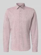 Roy Robson Slim Fit Freizeithemd mit Leinen-Anteil in Rostrot, Größe L