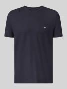 Fynch-Hatton Regular Fit T-Shirt mit Logo-Stitching in Marine, Größe 3...