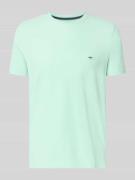 Fynch-Hatton Regular Fit T-Shirt mit Logo-Stitching in Mint, Größe 3XL