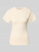 Jake*s Casual T-Shirt aus Baumwolle mit Rundhalsausschnitt in Beige, G...
