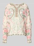 MOS MOSH Relaxed Fit Bluse mit Tunika-Ausschnitt Modell 'Wylde' in Gru...