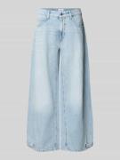 Cambio Wide Fit Jeans mit Leinen-Anteil Modell 'Oaklyn' in Jeansblau, ...