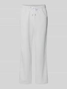 Pegador Wide Leg Sweatpants mit elastischem Bund in Hellgrau, Größe L