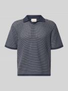 Jack & Jones Regular Fit Poloshirt mit V-Ausschnitt in Rauchblau, Größ...