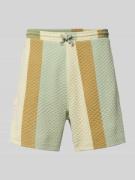 BLKVIS Straight Fit Shorts mit Strukturmuster in Lind, Größe L