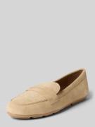 Tamaris Loafer aus echtem Veloursleder in Offwhite, Größe 36
