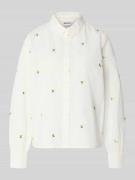 Pieces Relaxed Fit Hemdbluse aus reiner Baumwolle Modell 'GENEVA' in W...