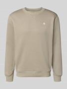 G-Star Raw Sweatshirt mit Rundhalsausschnitt und Label-Stitching in Sa...