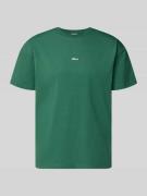 BLKVIS Regular Fit T-Shirt mit Logo-Stitching in Dunkelgruen, Größe M