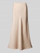 Neo Noir Maxirock aus Satin Modell 'Vicky' in Ecru, Größe 34