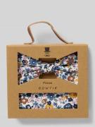 Prince Bowtie Fliege und Einstecktuch im Set in Marine, Größe 1