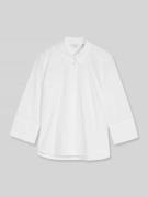 Tom Tailor Regular Fit Hemdbluse aus Lyocell-Baumwoll-Mix in Weiss, Gr...
