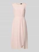 s.Oliver BLACK LABEL Fließendes Etuikleid mit Bundfalten in Rose, Größ...