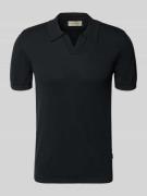 Blend Regular Fit Poloshirt in Strick-Optik Modell 'Bray' in Black, Gr...