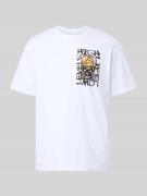 Edwin T-Shirt mit Print Modell 'HATTY MAN' in Weiss, Größe L