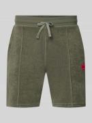 HUGO Regular Fit Sweatshorts aus Baumwoll-Mix Modell 'TERRANCE' in Kha...