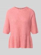 MOS MOSH Strickpullover aus Alpaka-Mix Modell 'Thora' in Hellrot Melan...