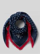 Lauren Ralph Lauren Tuch aus Leinen-Baumwoll-Mix Modell 'DOT' in Dunke...