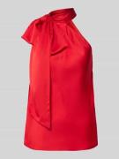 Lauren Ralph Lauren Shaped Fit Top mit Schnürdetail in Rot, Größe 34