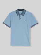 Tom Tailor Regular Fit Poloshirt mit Kontrastkragen in Rauchblau, Größ...