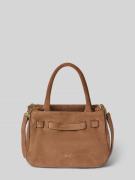 Abro Handtasche aus Leder mit Label-Detail Modell 'JILL' in Dunkelbrau...