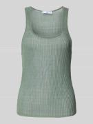 Mango Stricktop in semitransparentem Design Modell 'GERANIO' in Schilf...