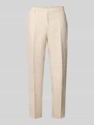 BOSS Tapered Anzughose aus reinem Leinen Modell 'H-PERIN' in Beige, Gr...
