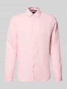 MCNEAL Leinenhemd mit Kentkragen in Rose, Größe L