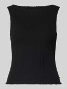 Scotch & Soda Slim Fit Top mit Strukturmuster in Black, Größe L