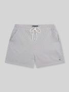 Tommy Hilfiger Regular Fit Badehose mit Label Stitching in Dunkelblau,...